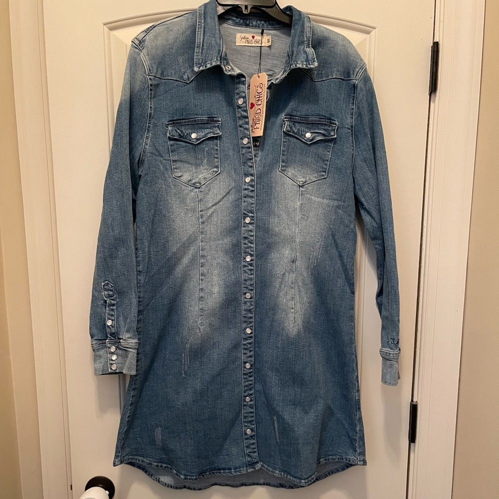Southern Fried Chic Western Denium Dress